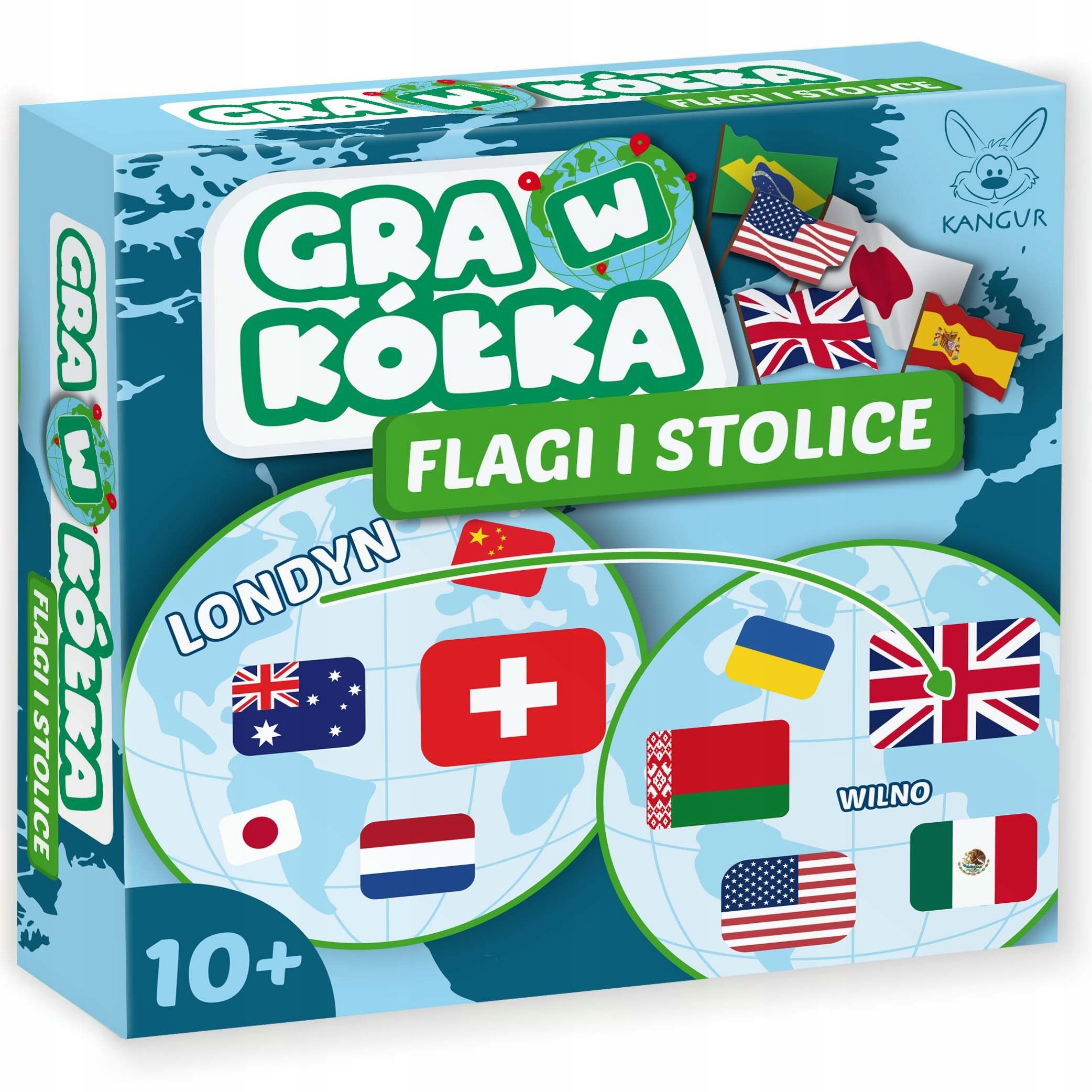 Gra planszowa Gra w Kółka Flagi i Stolice Kangur
