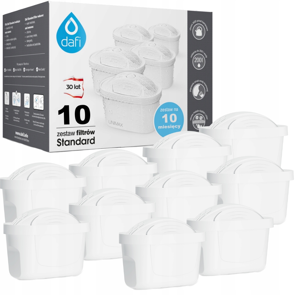 10x Filtr do wody wkład Dafi Unimax Standard