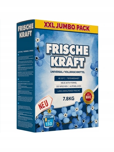 Levně 2x německý prací prášek Frische Kraft 7,8 kg univerzální 130 praní