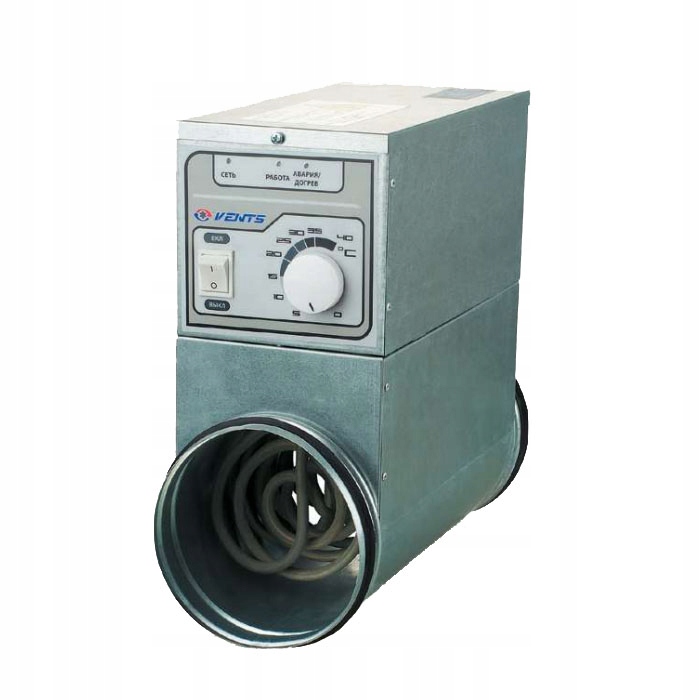 Elektrický kanálový ohrievač Nk 250-6,0-3 U s automatizáciou 6,0 kW fi 250