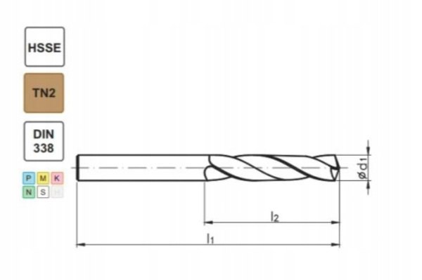 FANAR Wiertło NWKA fi 4,5 47/80 mm HSSE INOX Stan opakowania oryginalne