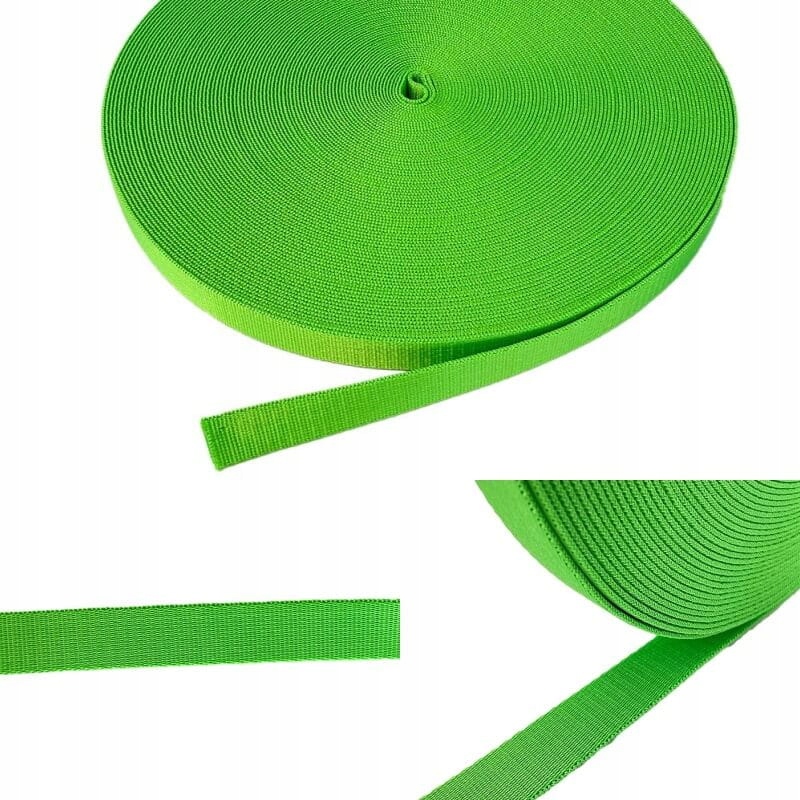 

Taśma Nośna Polipropylenowa 25mm/2mm 5mb seledyn