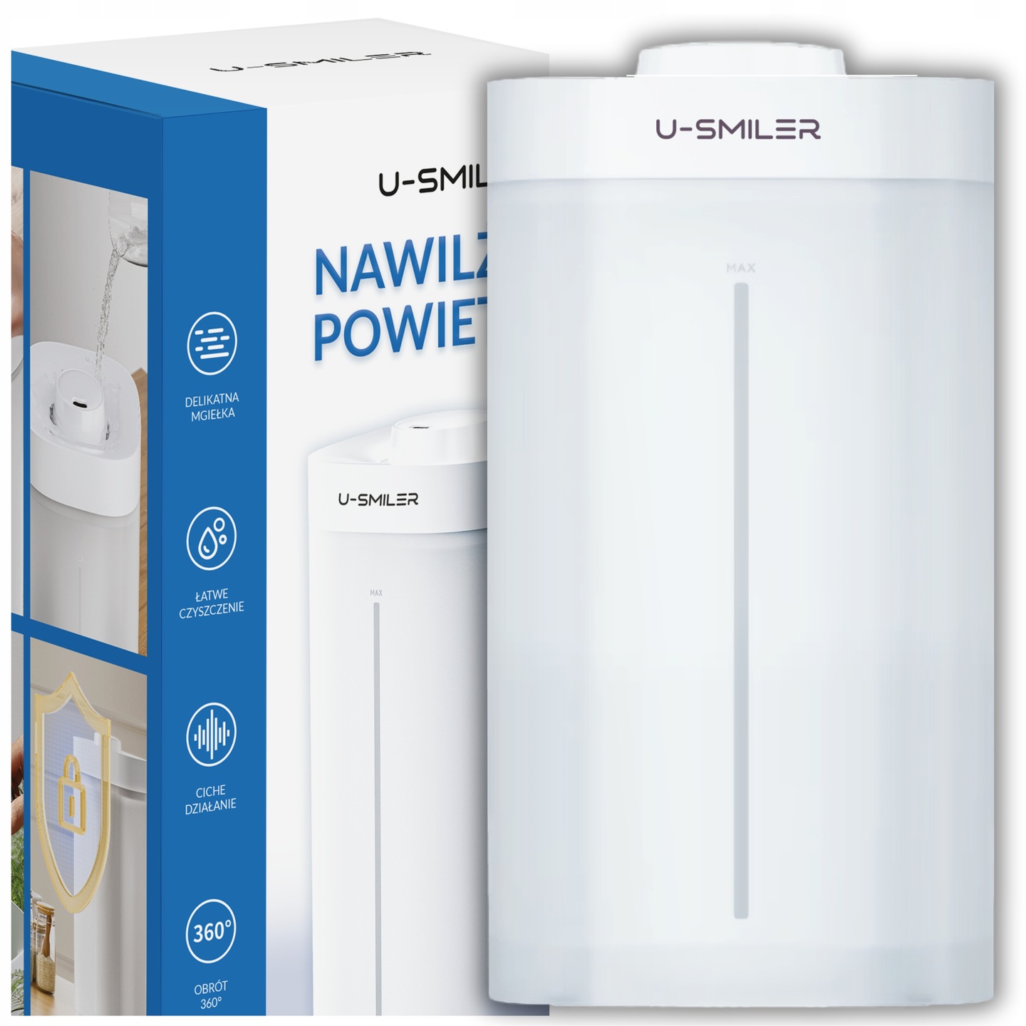 Nawilżacz Powietrza Dyfuzor Ultradźwiękowy Jonizator Aromaterapia Cichy 3.5