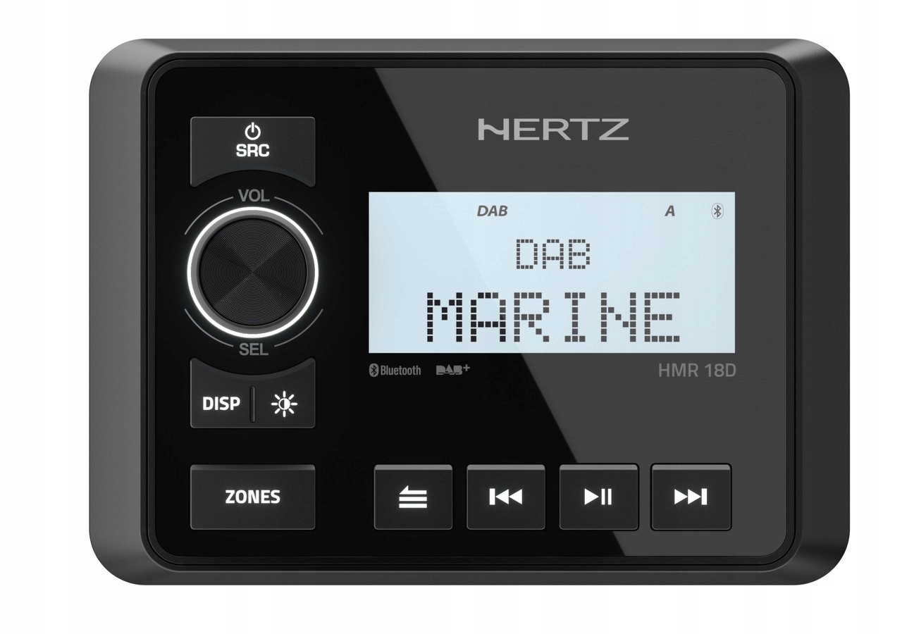 Rádio Marine Dab+ Bluetooth MP3 Usb Aux IP66 pro lodní jachtu Hertz Hmr 18 D