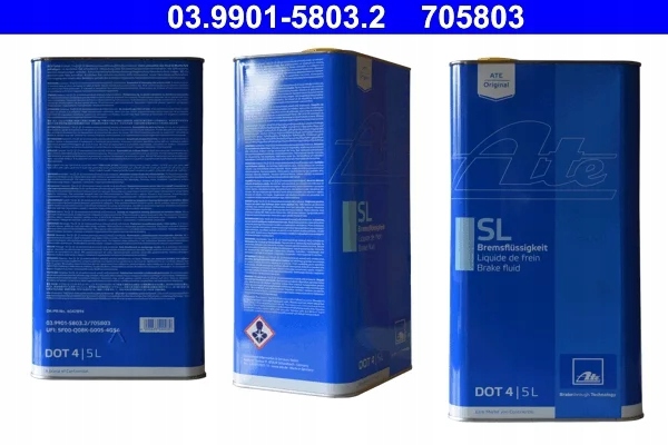 DOT-4 5L. ATE 03.9901-5803.2 PŁYN HAMULCOWY (SL)