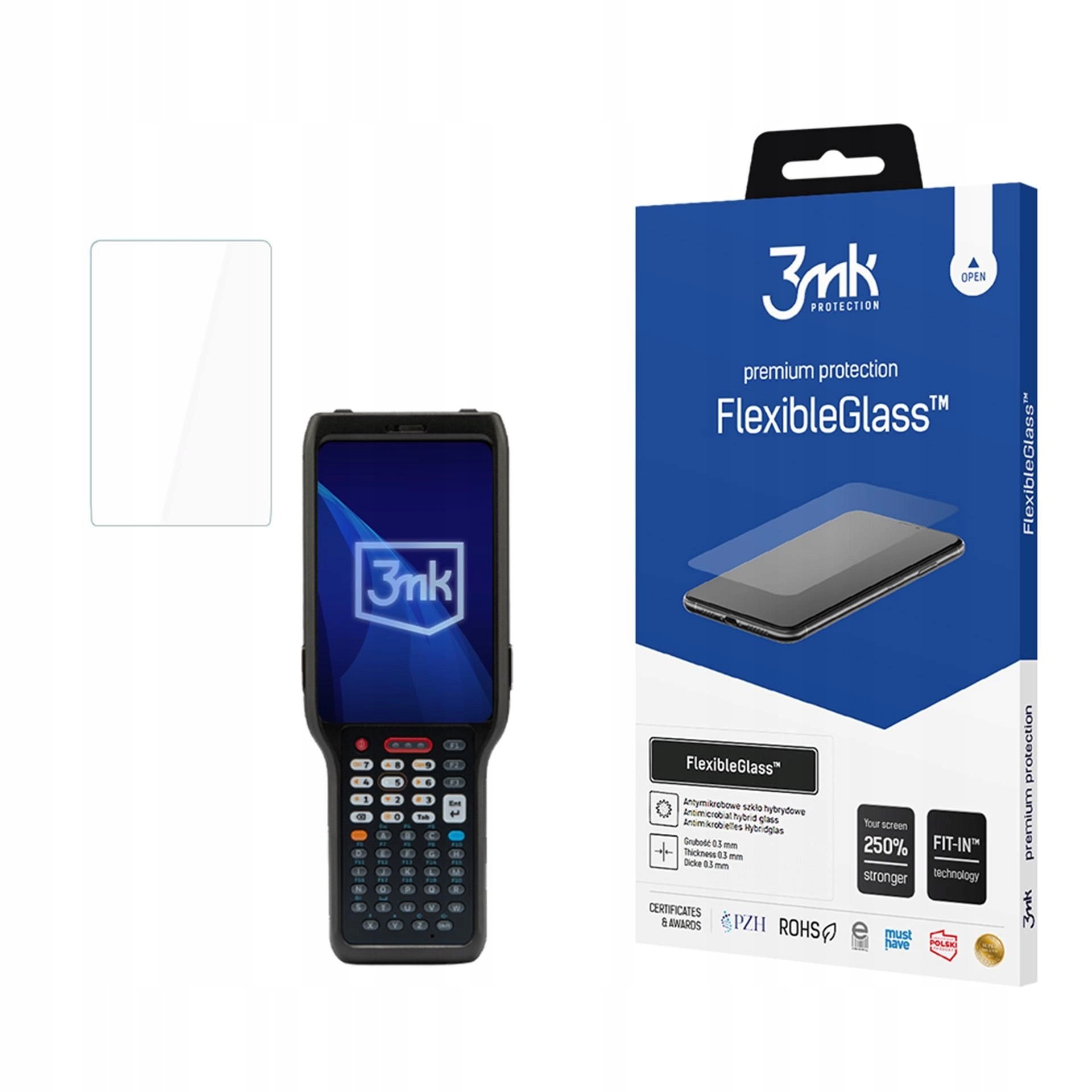 Szkło hybrydowe na ekran do Honeywell CK62 3mk FlexibleGlass