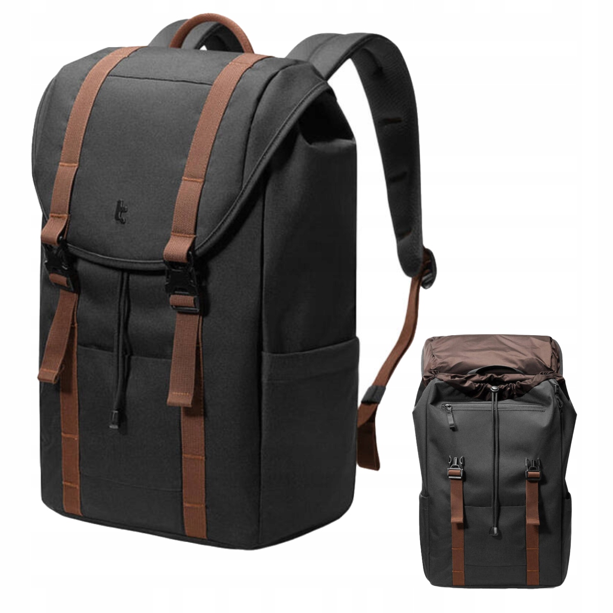 Plecak Turystyczny Pokrowiec Na Laptopa 16" 22L Czarny Tomtoc VINTPACK-TA1