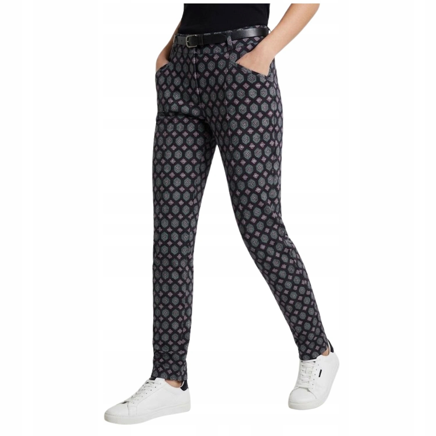 Dámské kalhoty Sinequanone Parlton s bavlněnými vzorovanými doutníčky vel. 38