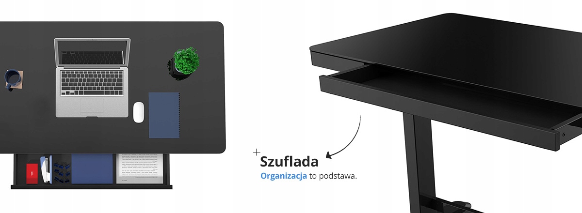 Nowoczesne biurko elektryczna regulacja wysokości Kształt blatu prostokątny