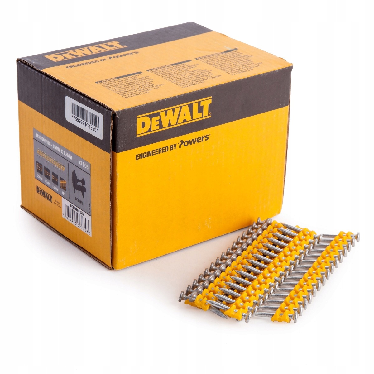 Dewalt DCN8901025 Gwoździe do gwoździarki 2,6 x 25 mm 1005 sztuk opakowanie