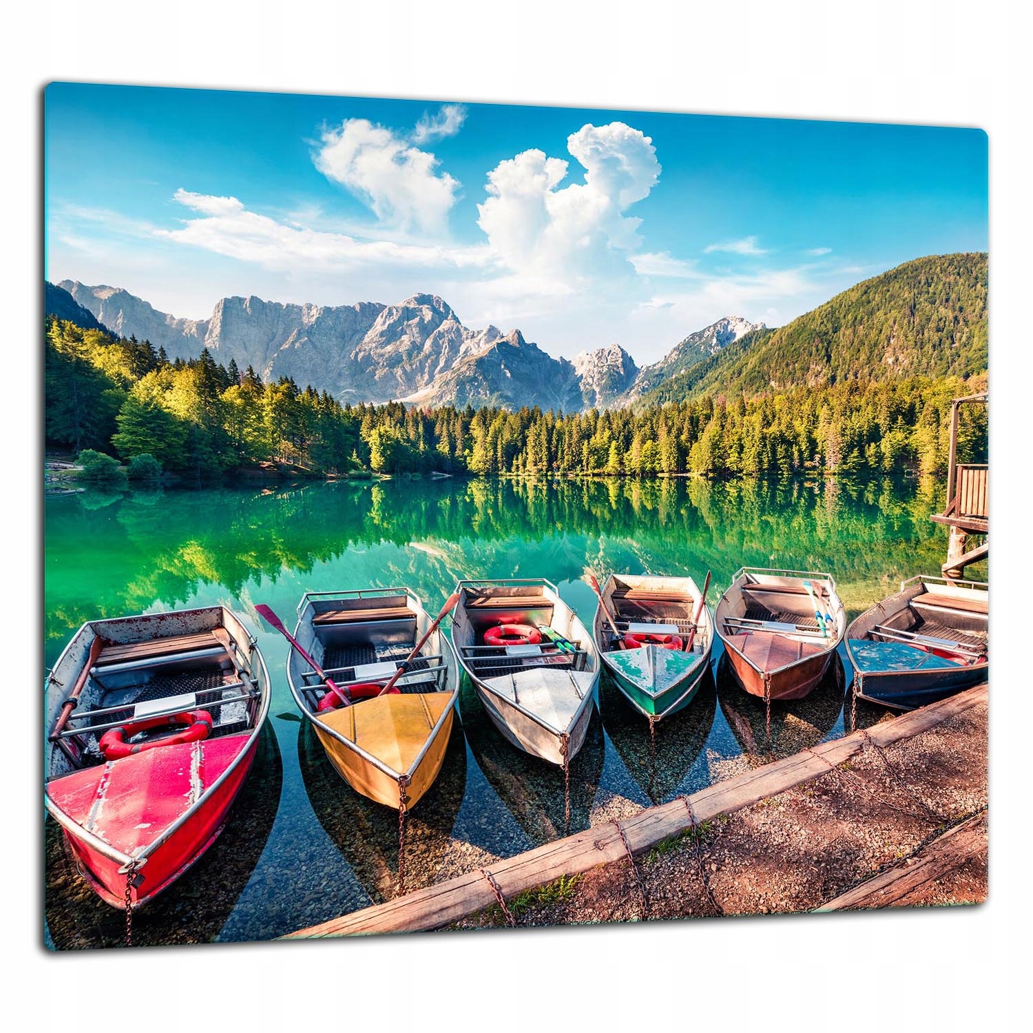 Skleněná Ochranná Deska Panel Lepidlo 65x60 Lodě Lacobel 7v1