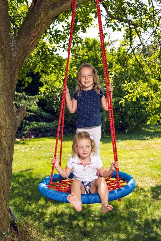 HUŚTAWKA BOCIANIE GNIAZDO 100 KG Z CE Kolor odcienie czerwieni odcienie niebieskiego