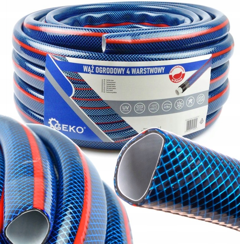 Záhradná Hadica k čerpadlu 4-vrstvová 1" 1 Palec 30 m Geko vystužená, hrubá
