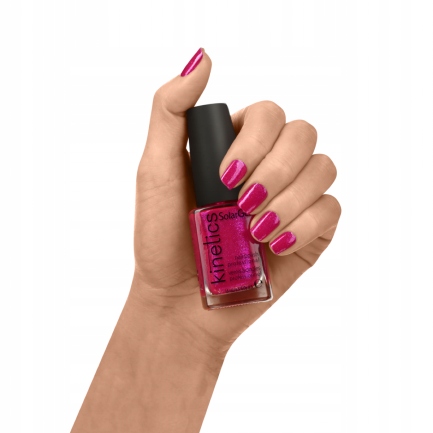 Kinetics różowy lakier solarny 164 Raspberry Fizz 15 ml z drobinkami Marka Kinetics