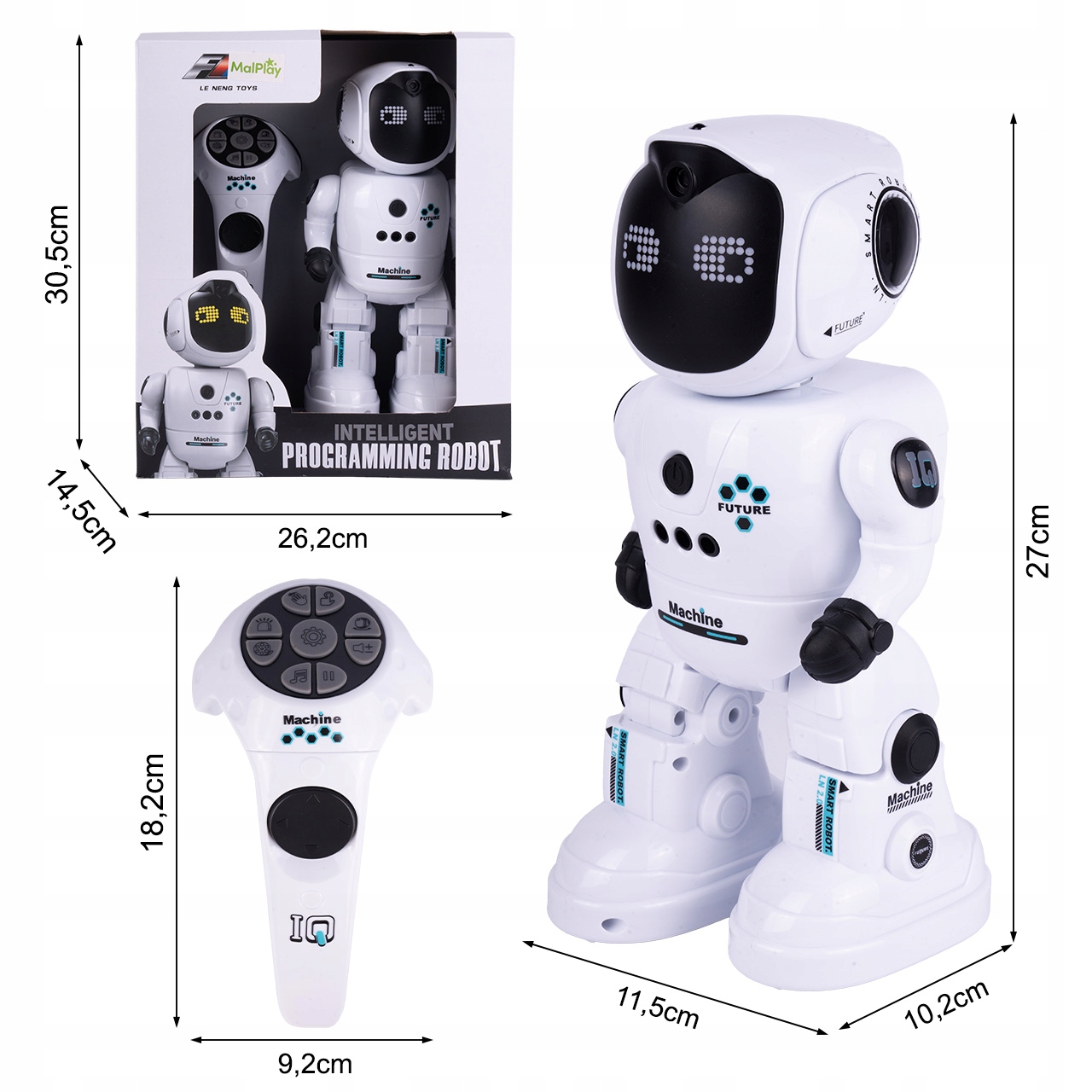ROBOT ZDALNIE STEROWANY INTERAKTYWNY NA PILOT RC PROGRAMOWANY CHODZI TAŃCZY Marka MalPlay