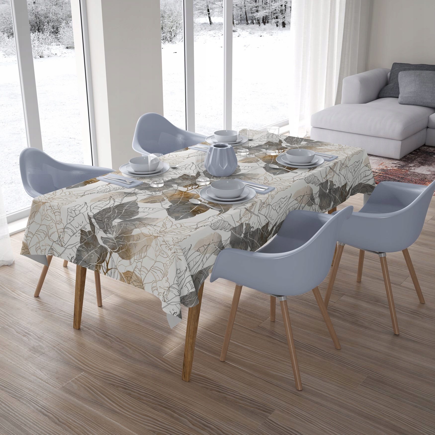 OBRUS PLAMOODPORNY 140X220 GŁADKI MATOWY GRUBY 039 Długość 220 cm