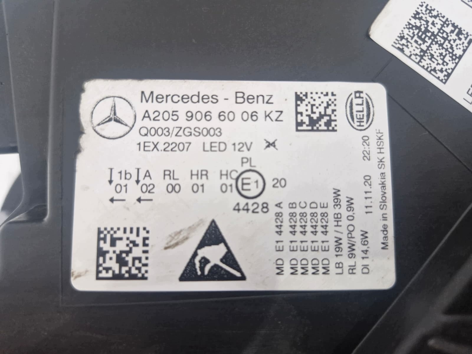 light right Mercedes C Klasa W205 LIFT FULL LED