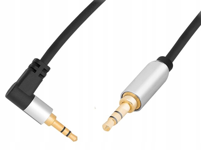 

Kabel Jack 3,5mm Blow wtyk Slim - metal kąt 1,0m