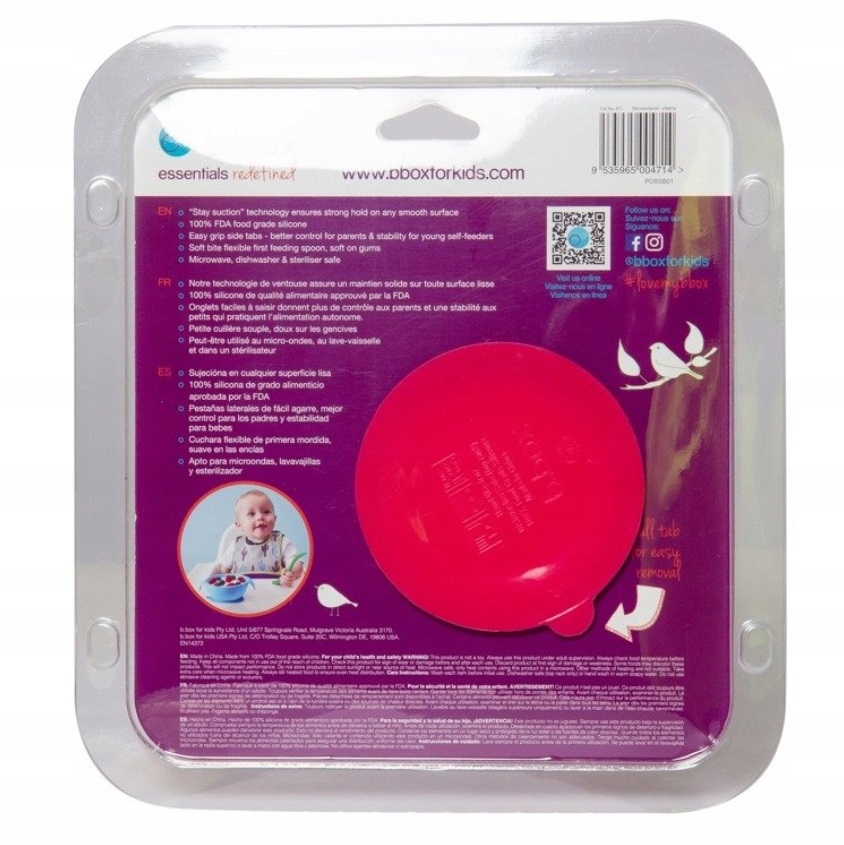 B.BOX SILIKONOWA MISECZKA Z PRZYSSAWKĄ I ŁYŻECZKĄ Materiał wykonania silikon