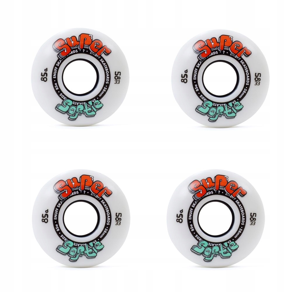 Koła do deskorolki Enuff Softies Wheels 58mm białe 85A