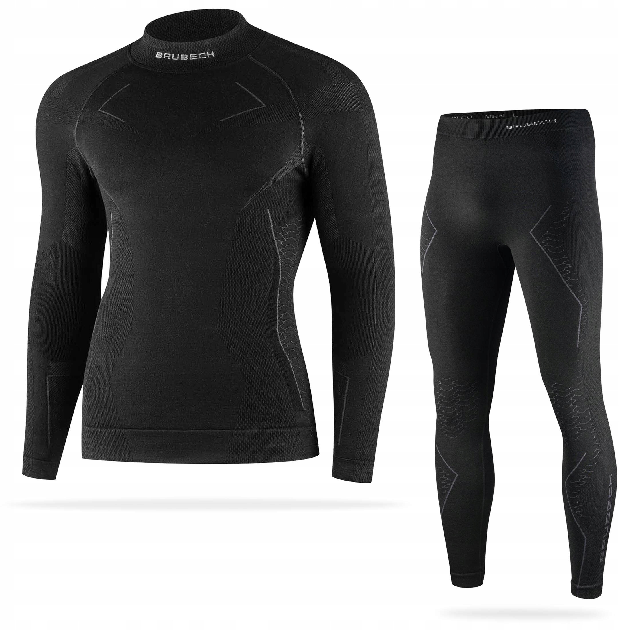 Ciepła zimowa bielizna z wełny merynosowej na narty dla Niego Brubeck XL