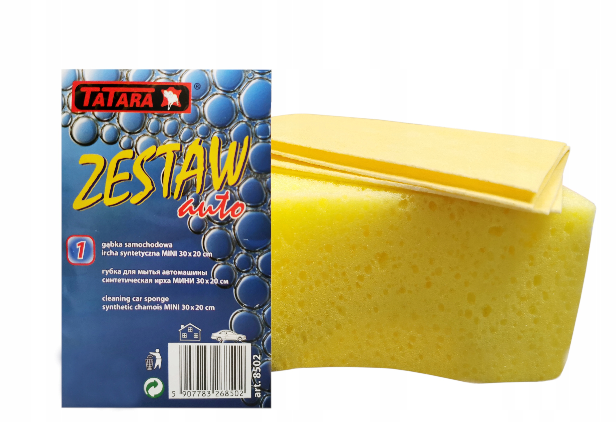 ZESTAW TATARA GĄBKA SAMOCHODOWA ŚCIERKA IRCHA SYNT Kod producenta 8502