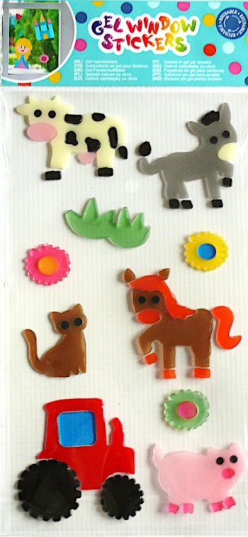 FARMA WIEŚ ZWIERZĄTKA - NAKLEJKI ŻELOWE NA OKNO