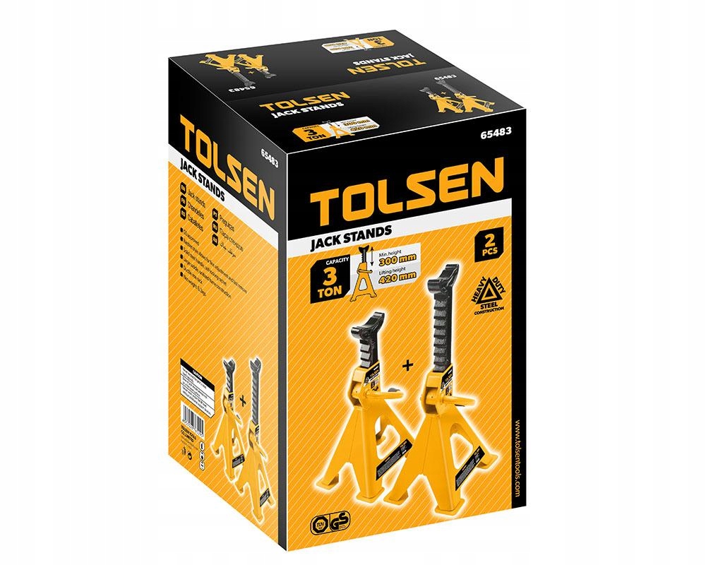 TOLSEN KOBYŁKI, АВТОМОБИЛЬНЫЕ ПОДСТАВКИ 3Т -2 ШТ.
