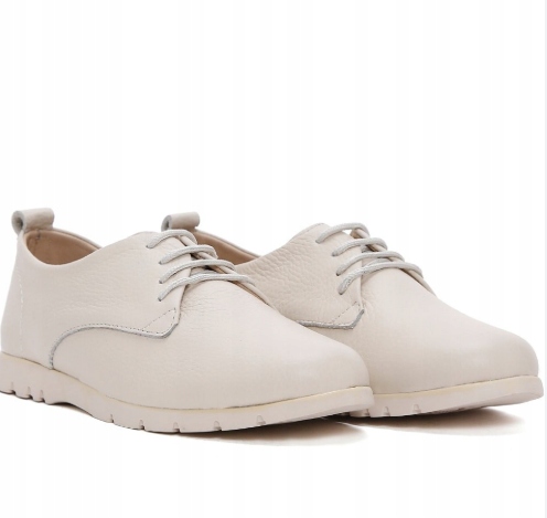 Derimod Béžové Dámské Polobotky Z Přírodní Kůže Hladké 38 T7H