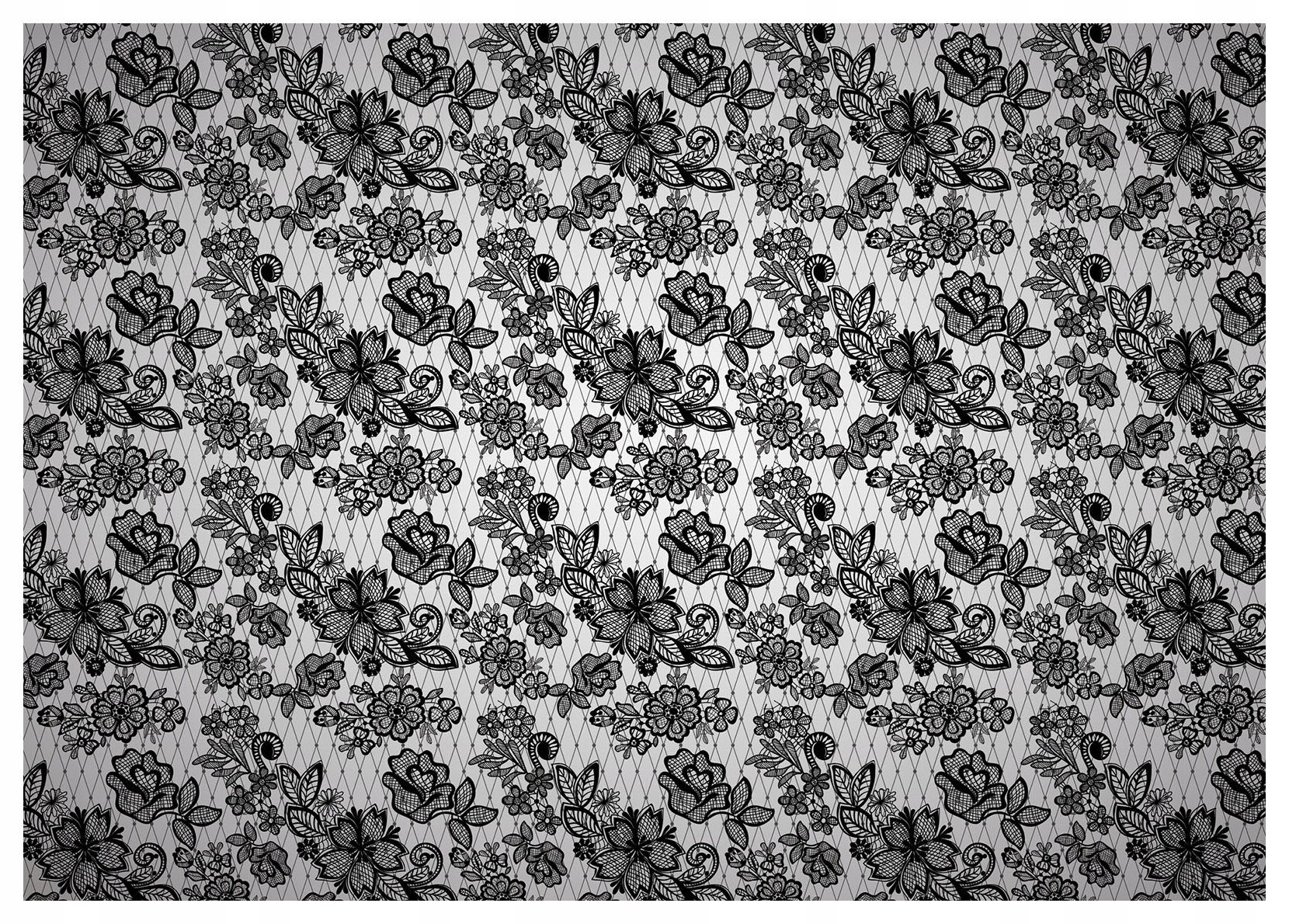 Fototapeta Květy krajky šedá elegantní vinylová 254x184 lepidlo