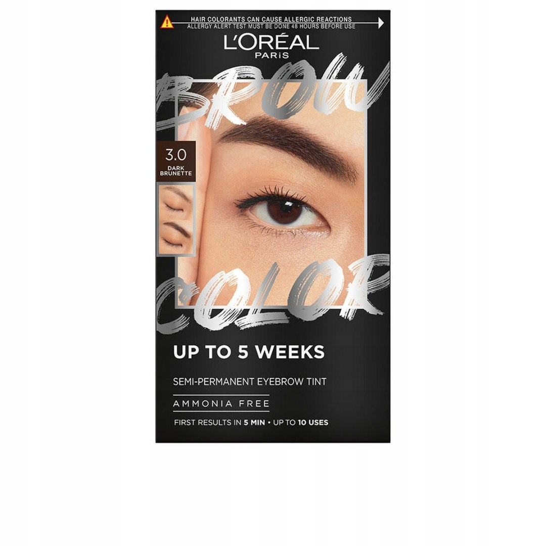 Stín na obočí L'Oreal Make Up Brow Color N 3.0 Dark brunette Polopermanentní 4