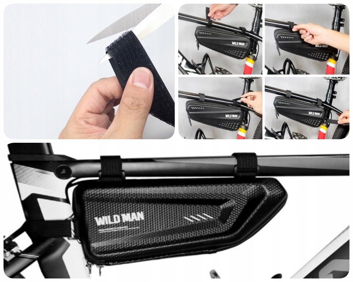 SAKWA NA ROWER SAKWA ROWEROWA POD RAMĘ WODOODPORNA Wysokość 12.5 cm