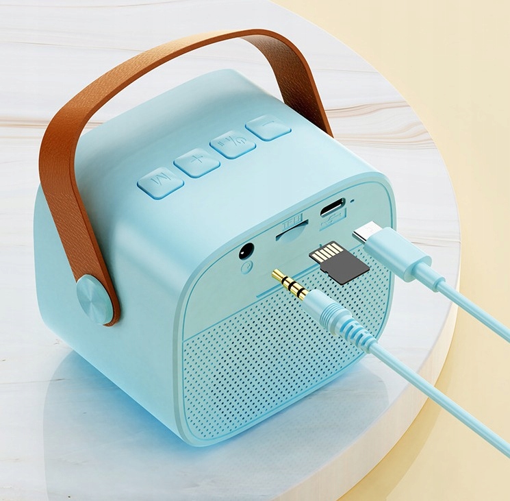 MIKROFON GŁOŚNIK BEZPRZEWODOWY ZESTAW DO KARAOKE BLUETOOTH ŚWIATŁO LED Model P2-6W