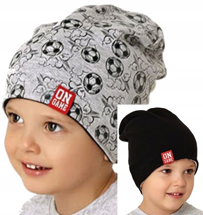 

Czapka wiosenna Dwustronna Chłopięca r.52-54 5-10L