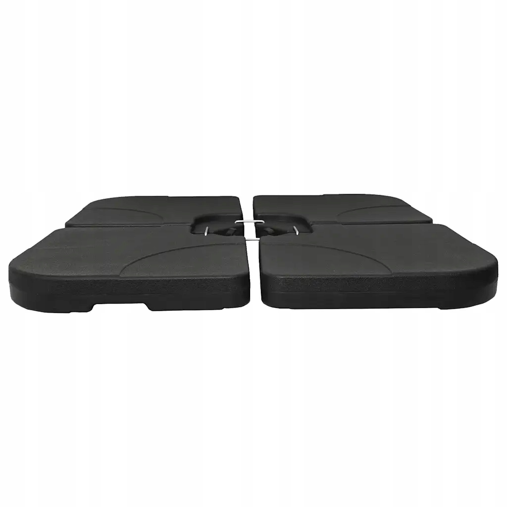 Černý stojan na slunečník ze 4 dílů, 50 x 50 x 7,5 cm