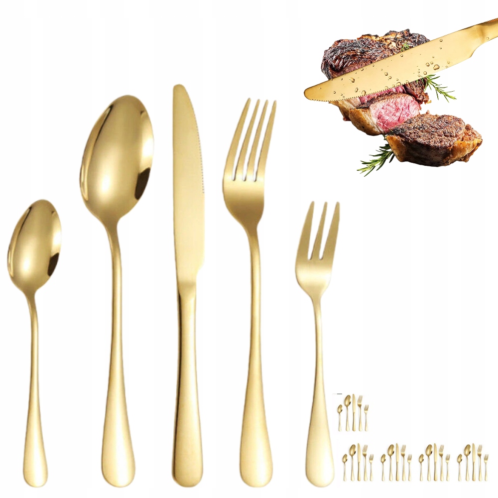 30 x příbor, sada příborů Z Nerezové oceli s rukojetí