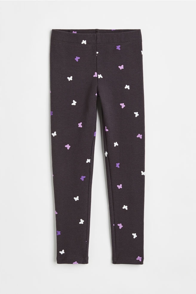 

Nowe H&m legginsy grubsze Motylki szare 134