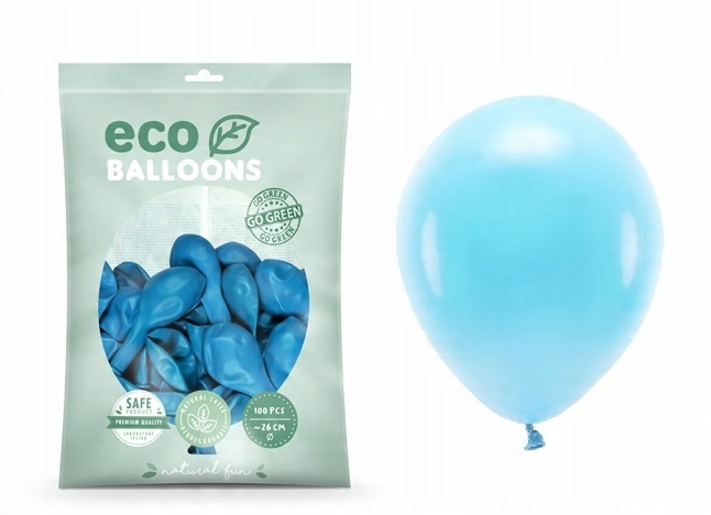 

Balony Eco 26cm jasno niebieskie 10szt Ekologiczne