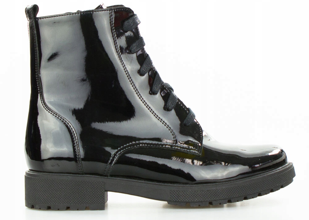 Černé Lakované Kožené Workery Kanady 39