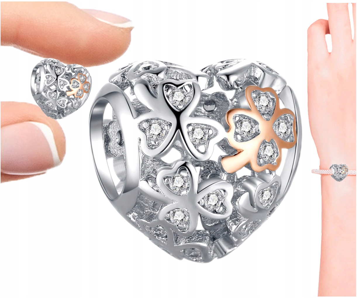 

Charms Zawieszka Charms Serce Srebro 925 Trusky