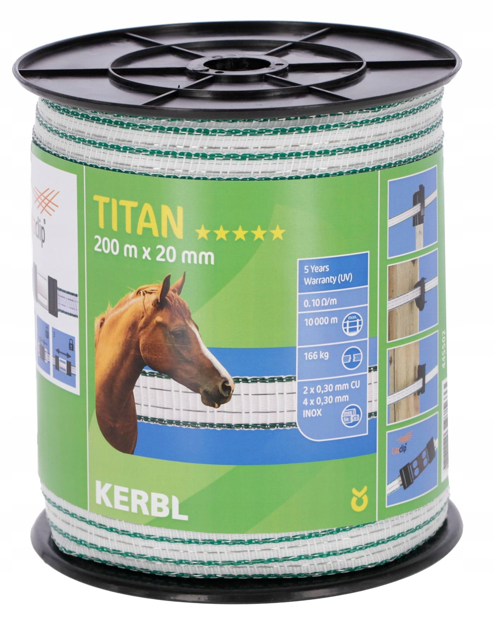 Stínící Panelové Pásy Titan 200 m x 20 mm Bílo Zelená Kerbl