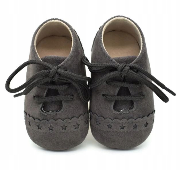 

Nowe buciki niechodki Szary 11,5 cm 6-12 m 74-80