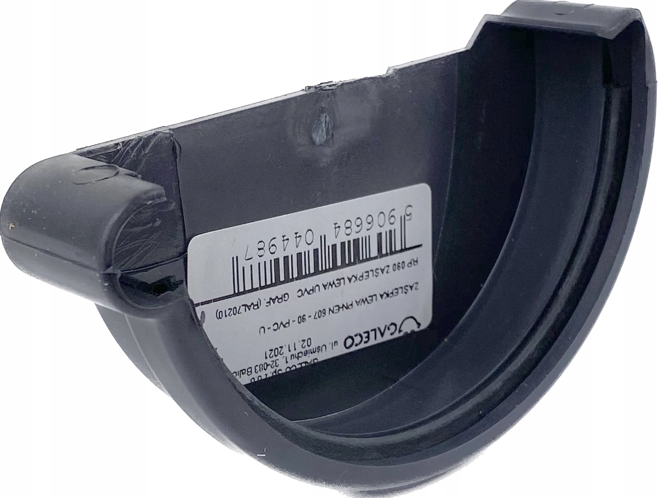 Galeco PVC Grafit 90mm zaślepka lewa