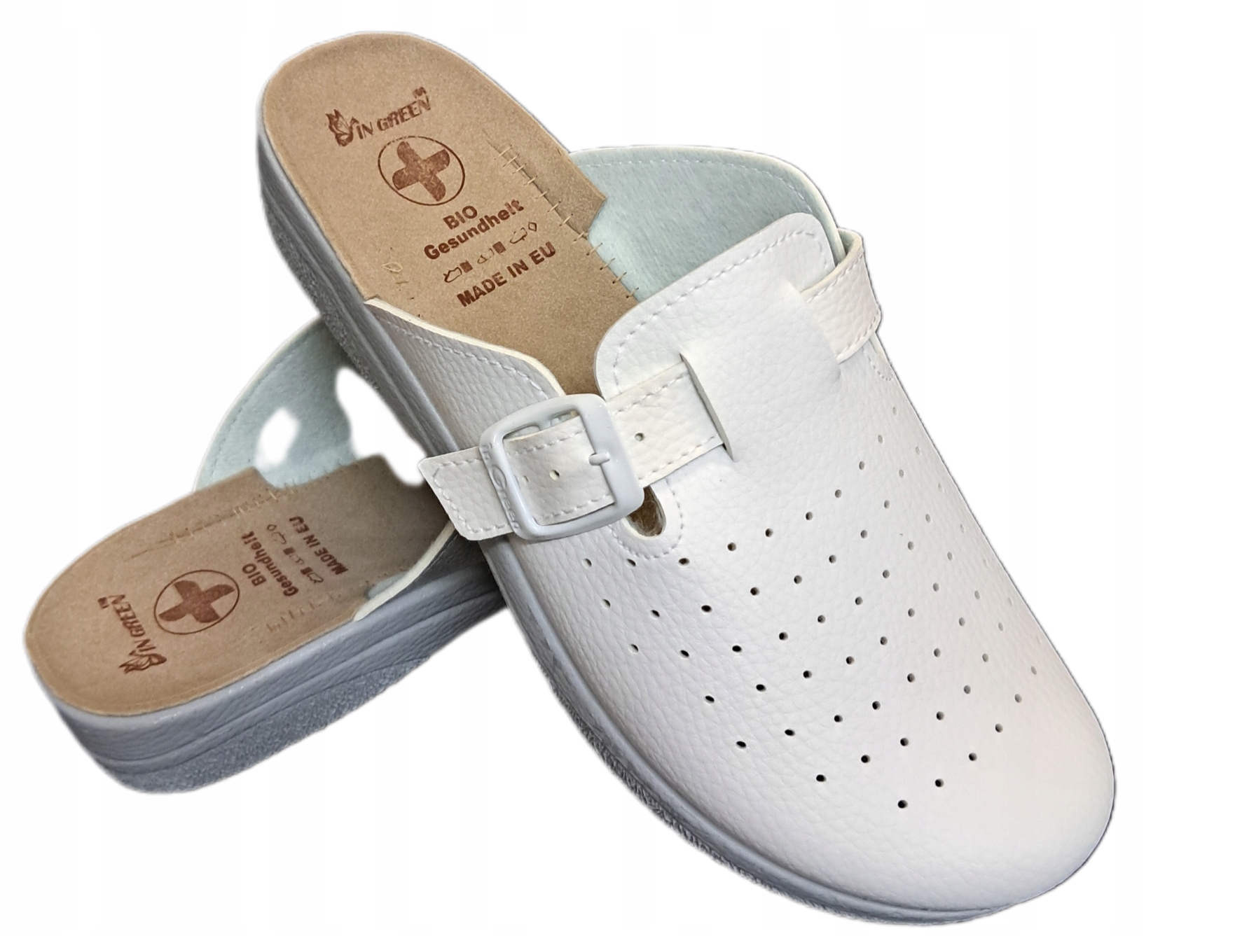 Buty Medyczne BHP Białe Ażurowe robocze BHP HIT 44 Długość wkładki 28.5 cm