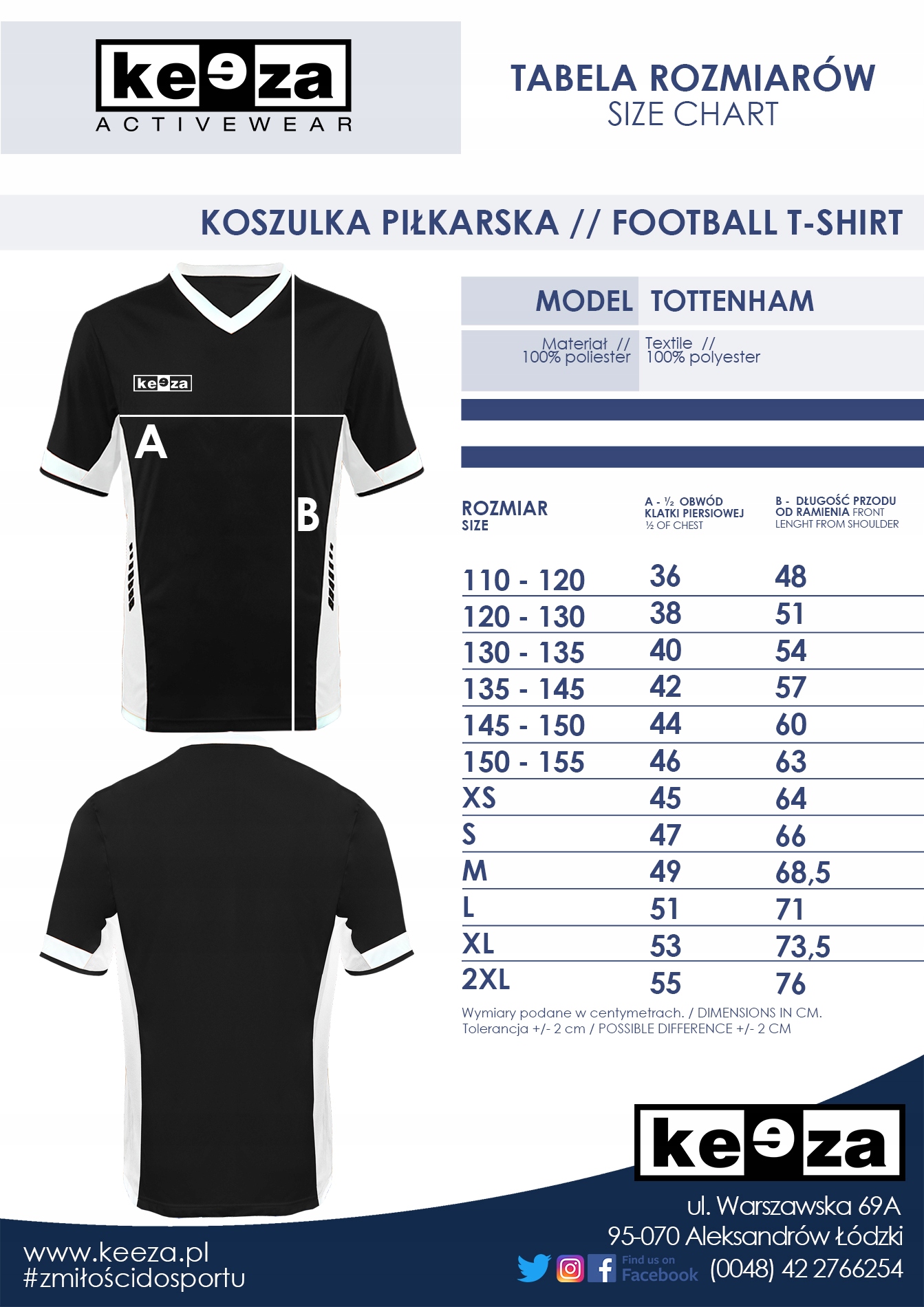 Strój piłkarski | Komplet Tottenham KEEZA Typ treningowy