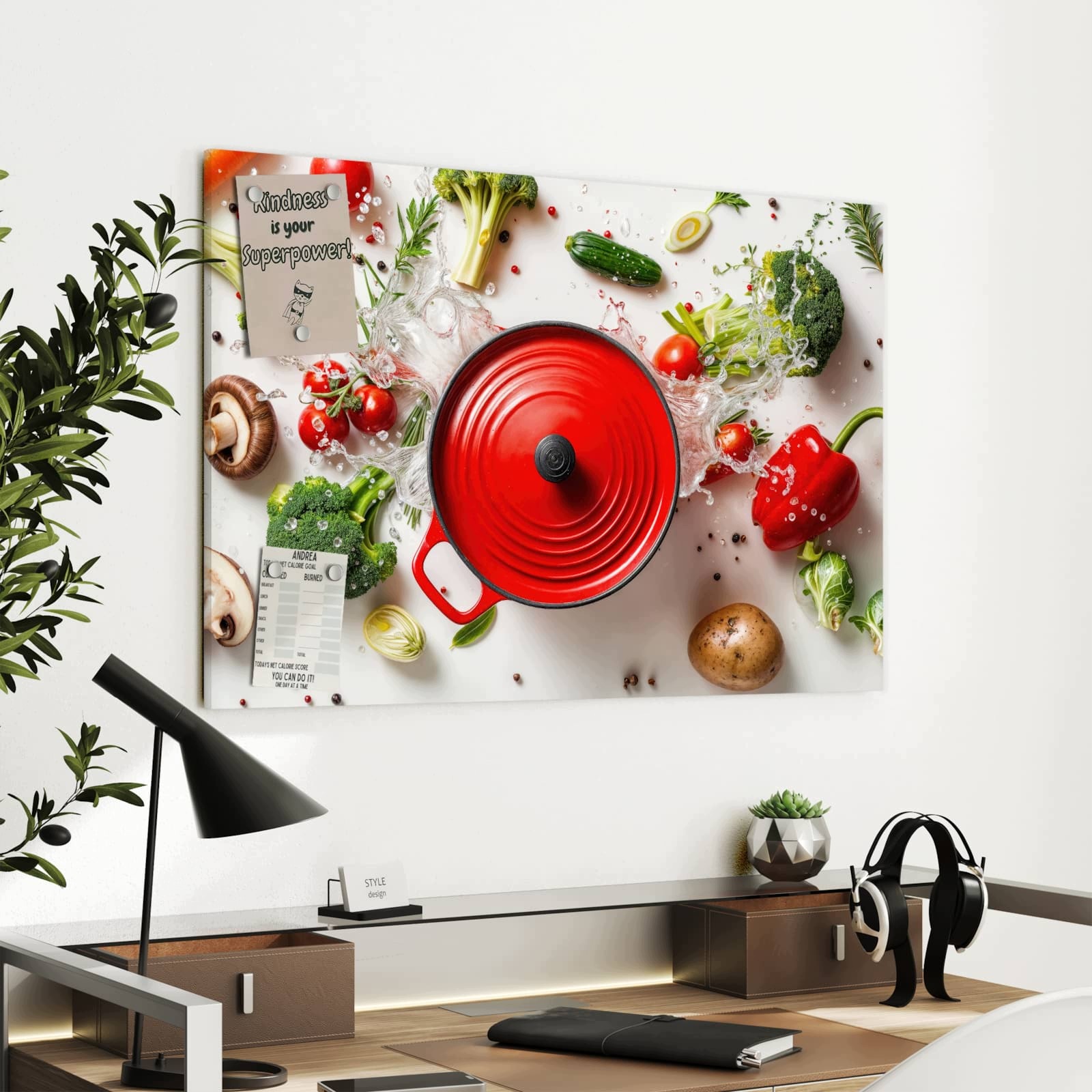 Magnetická tabule Przygotowanie do gotowania 90 × 60 cm