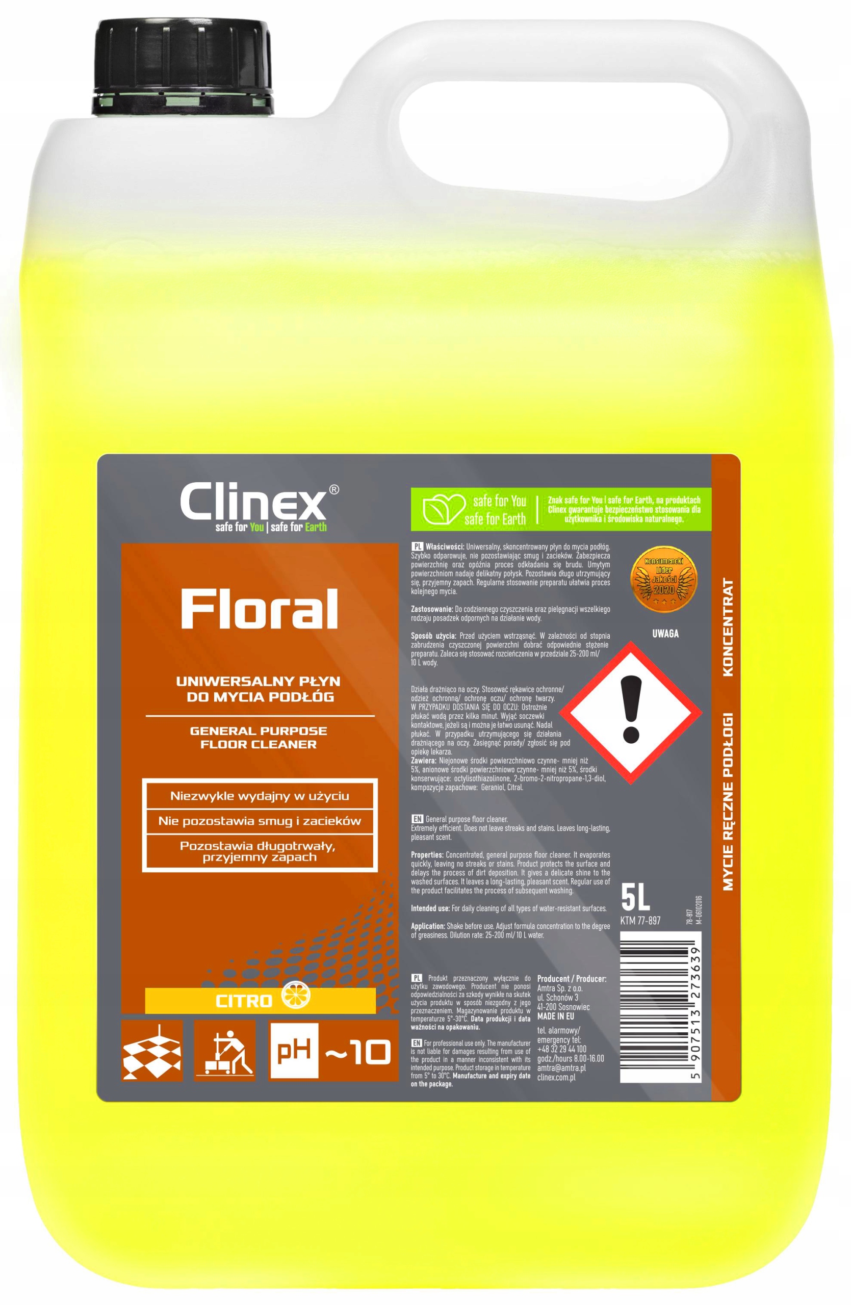 

Clinex Floral Citro Uniwersalny Płyn Do Podłóg 5L