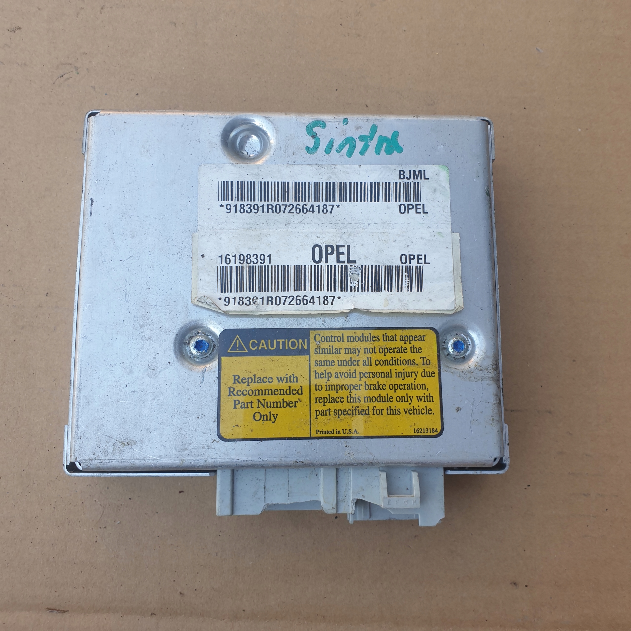 module control unit computer BSI OPEL SINTRA 2.2 BENZ. 16198391 OE EU