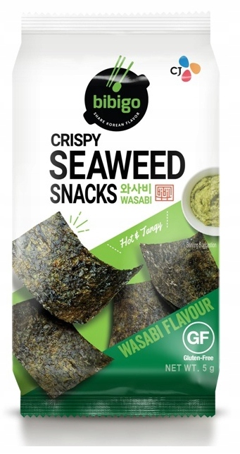 Koreańskie Chipsy z Wodorostów o Smaku Wasabi 5g