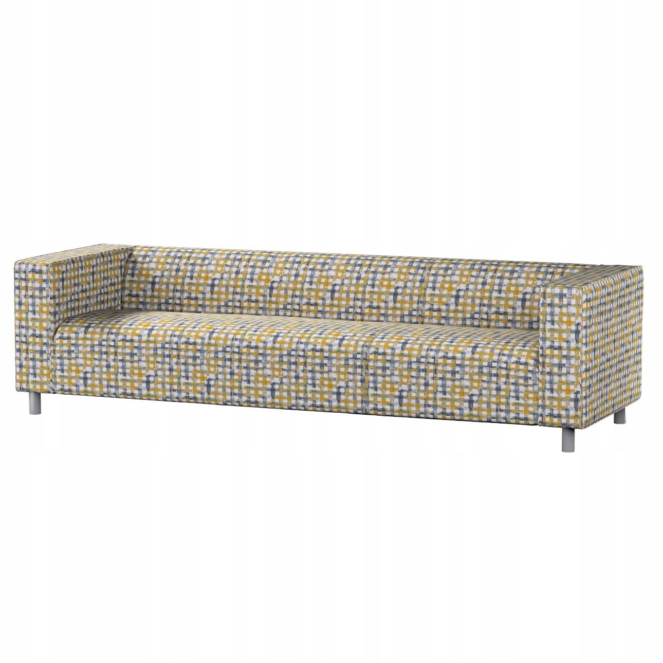 Potah na pohovku Klippan pro 4 osoby Ikea modro-žlutá kostkovaná barva